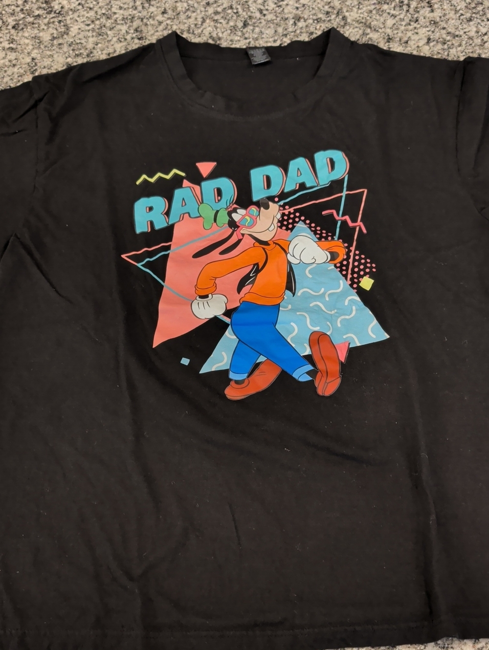 Black "Rad Dad" Graphic Kids T-Shirt